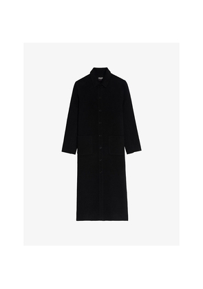 Womens Zadig&Voltaire Micro Single-Breasted Wool-Blend Coat