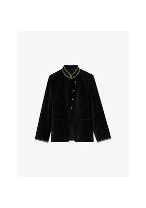 Womens Zadig&Voltaire Verysa Embroidered Velvet Blazer