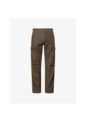 Mens Carhartt WIP Aviation Straight-Leg Cotton-Poplin Trousers