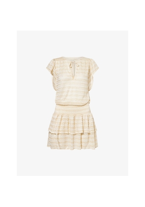 Womens Melissa Odabash Remi Metallic Woven Mini Dress