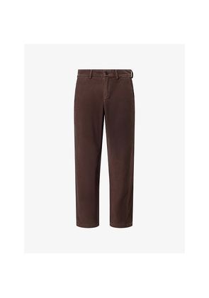 Mens Citizens Of Humanity Flat Front Straight-Leg Cotton Trousers