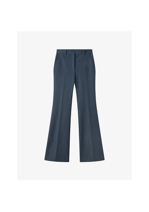 Womens Joseph Tafira Flared-Leg Mid-Rise Stretch-Woven Trousers
