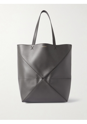 LOEWE - Puzzle Fold XL Panelled Leather Tote Bag - Men - Gray
