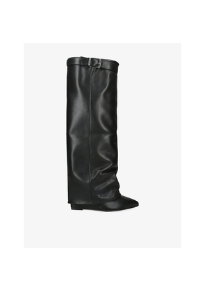 Womens Steve Madden Corenne Heeled Leather Knee-High Boots
