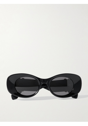 LOEWE - Anagram Oval-Frame Acetate Sunglasses - Men - Black