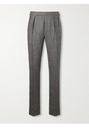 Ralph Lauren Purple Label - Straight-Leg Checked Camel Hair Suit Trousers - Men - Gray - UK/US 30