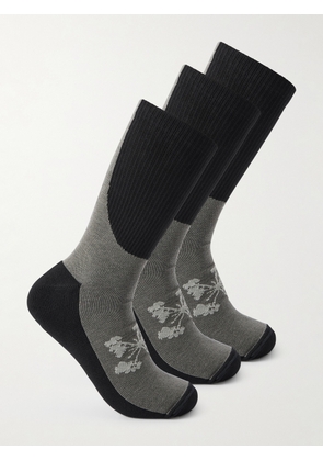 Portal - Lineage Three-Pack Cotton-Blend Socks - Men - Black - S