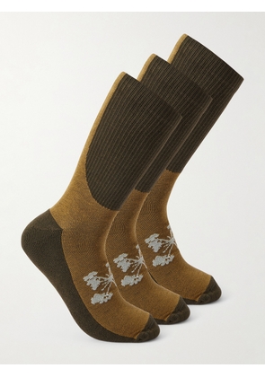 Portal - Lineage Three-Pack Cotton-Blend Socks - Men - Green - S