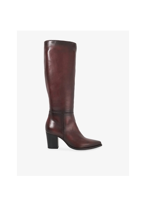 Womens Dune Tenna Smart Heeled Leather Knee-High Boots