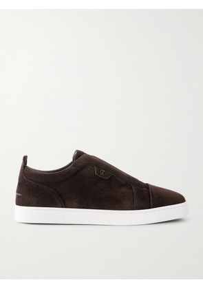 Christian Louboutin - St Louis Suede Slip-On Sneakers - Men - Brown - EU 40