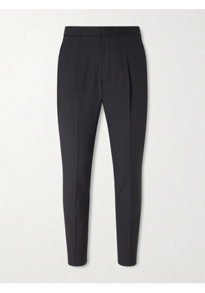 Officine Générale - Drew Tapered Pleated Wool-Twill Trousers - Men - Black - IT 44