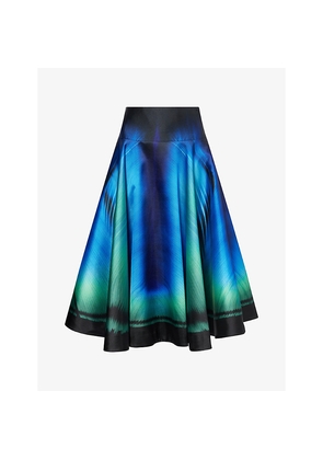 Womens Mary Katrantzou Stowe Bonded-Crepe Midi Skirt