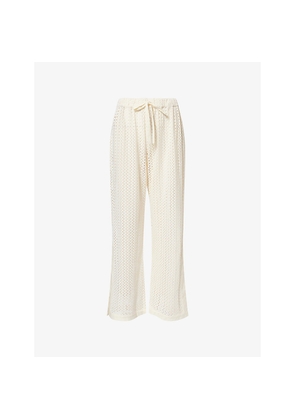 Womens Seafolly Side-Split Wide-Leg Crochet Trousers