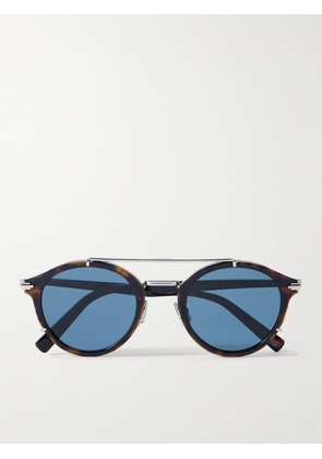 Dior Eyewear - DiorBlackSuit R7U Tortoiseshell Acetate and Silver-Tone Round-Frame Sunglasses - Men - Brown