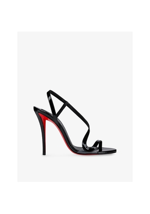Womens Christian Louboutin Rosa Z 100 Patent-Leather Heeled Sandals