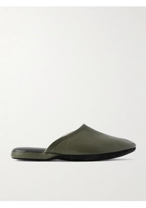 Charvet - Leather Slippers - Men - Green - S