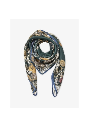 Womens Aspinal Of London Ombre Floral-Print Silk Scarf