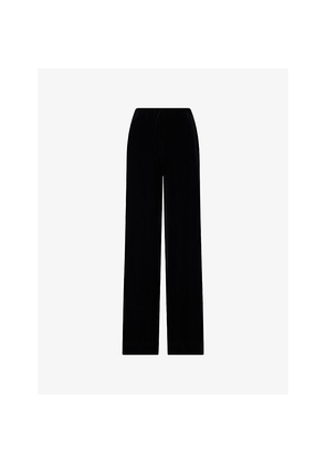 Womens Me And Em Wide-Leg Velour Palazzo Trousers