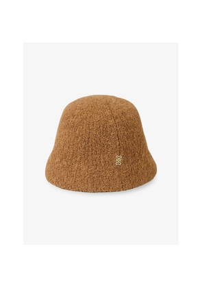 Womens Sandro Logo Wool and Cashmere-Blend Bucket Hat