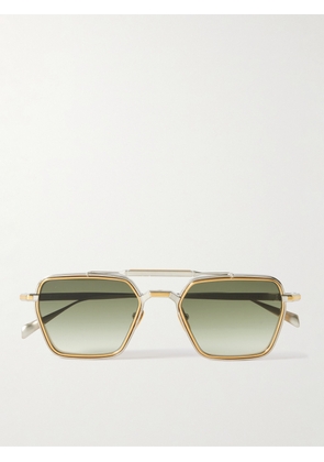 Jacques Marie Mage - Commodore Aviator-Style Silver and Gold-Tone Beta Titanium Sunglasses - Men - Silver