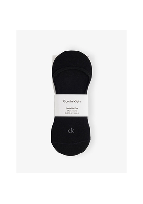 Mens Calvin Klein Logo No-Show Stretch-Cotton Socks