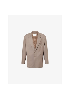 Womens The Frankie Shop Crosby Notch-Lapel Woven Blazer