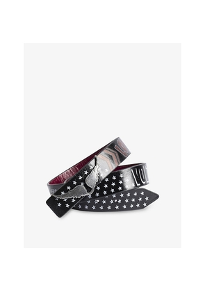 Womens Zadig&Voltaire Rock Reversible Leather Belt
