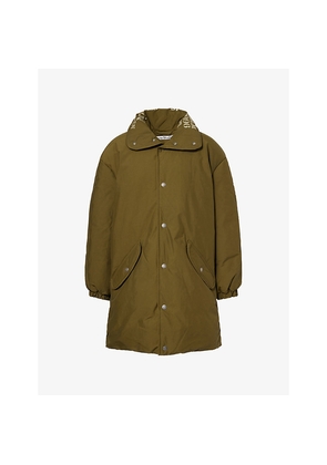 Mens Acne Studios Graphic-Print Padded Cotton-Canvas Coat