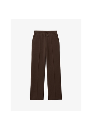 Womens Reiss Bernie Wide-Leg Stretch-Jersey Jogging Bottoms