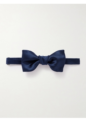 Brunello Cucinelli - Self-Tie Duchesse Cotton and Silk-Blend Satin Bow Tie - Men - Blue
