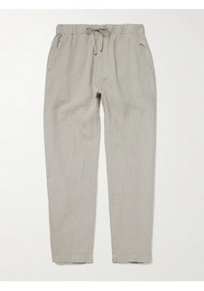 Hartford - Joggy Tapered Linen Drawstring Trousers - Men - Gray - IT 46