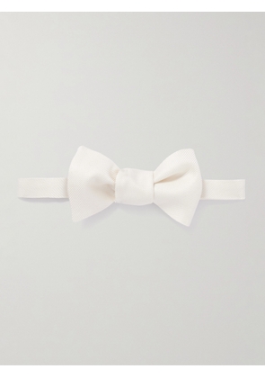 Brunello Cucinelli - Self-Tie Silk-Twill Bow Tie - Men - Neutrals