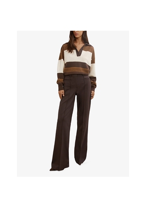 Womens Reiss Simmy Striped Wool and Cashmere Jumper