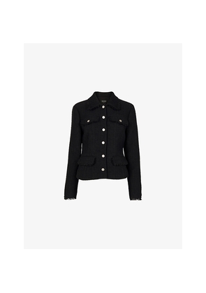 Womens Whistles Lucie Button-Up Boucle Jacket
