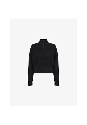 Womens The North Face Half-Zip Logo Knitted Jumper