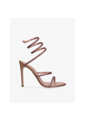 Womens Rene Caovilla Cleo 105 Leather Heeled Sandals