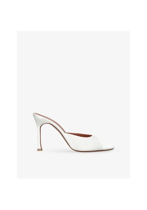 Womens Amina Muaddi Alexa 95 Satin Heeled Sandals