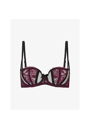 Womens Agent Provocateur Rozlyn Underwired Mesh and Lace Bra