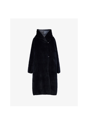 Womens Max Mara Orion Hooded Wool-Down Coat
