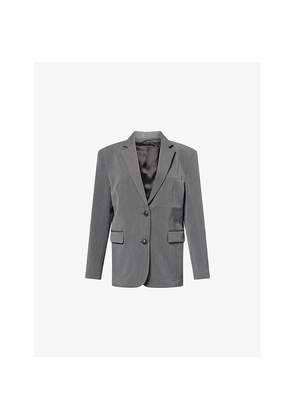 Womens Djerf Avenue Forever Notch-Lapels Stretch-Woven Blazer