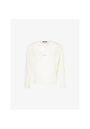 Mens Cole Buxton Mini-Logo Sheer Long-Sleeve Woven T-Shirt