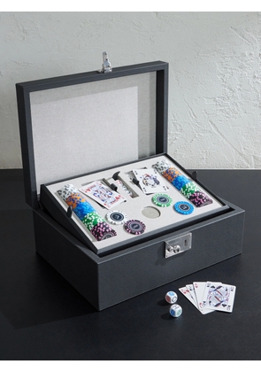 Dunhill - Century Despatch Leather and Silver-Tone Poker Set - Men - Gray