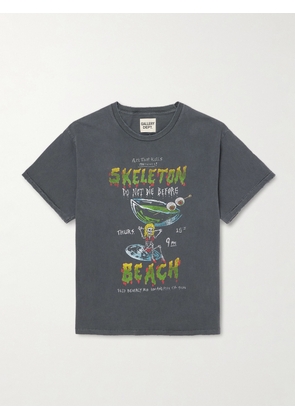 Gallery Dept. - Don't Die Printed Distressed Cotton-Jersey T-Shirt - Men - Gray - S