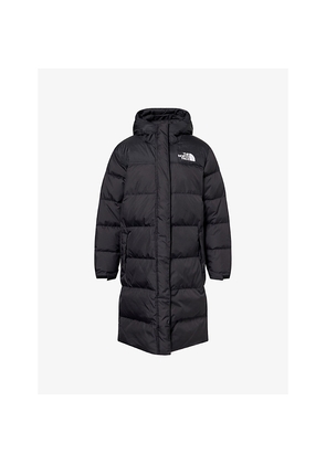 Womens The North Face Nuptse Embroidered-Logo Padded Parka Coat