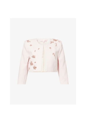 Womens Sabina Bilenko Esther Embellished Woven Bolero Jacket