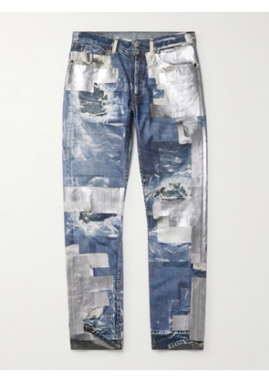 Acne Studios - 1979 Skinny-Fit Foiled Trompe-L'œil Printed Organic Jeans - Men - Blue - XS