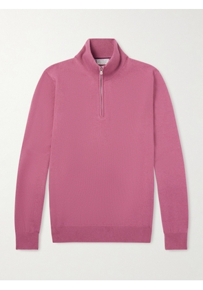 Brunello Cucinelli - Cashmere Half-Zip Sweater - Men - Pink - IT 48