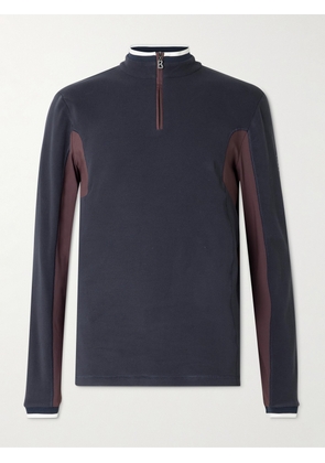 BOGNER - Giacomo Fleece and Jersey Half-Zip Ski Base Layer - Men - Blue - S