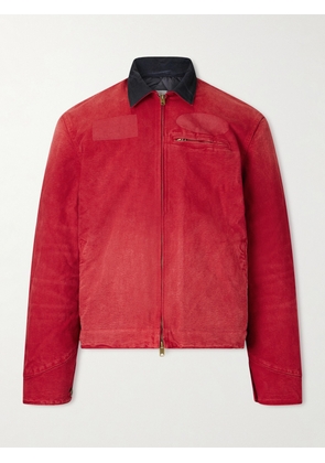 Cherry Los Angeles - Sun Faded Padded Denim Chore Jacket - Men - Red - S