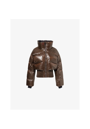 Womens Perfect Moment Auretta Bomber Shell-Down Ski Jacket